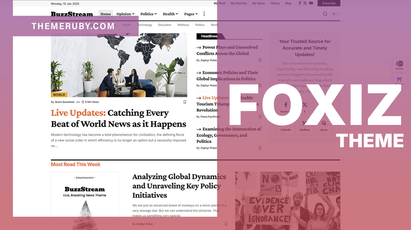 Foxiz Theme: The Ultimate Solution for News Website - ThemeRuby